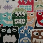 assorted character wall painting
